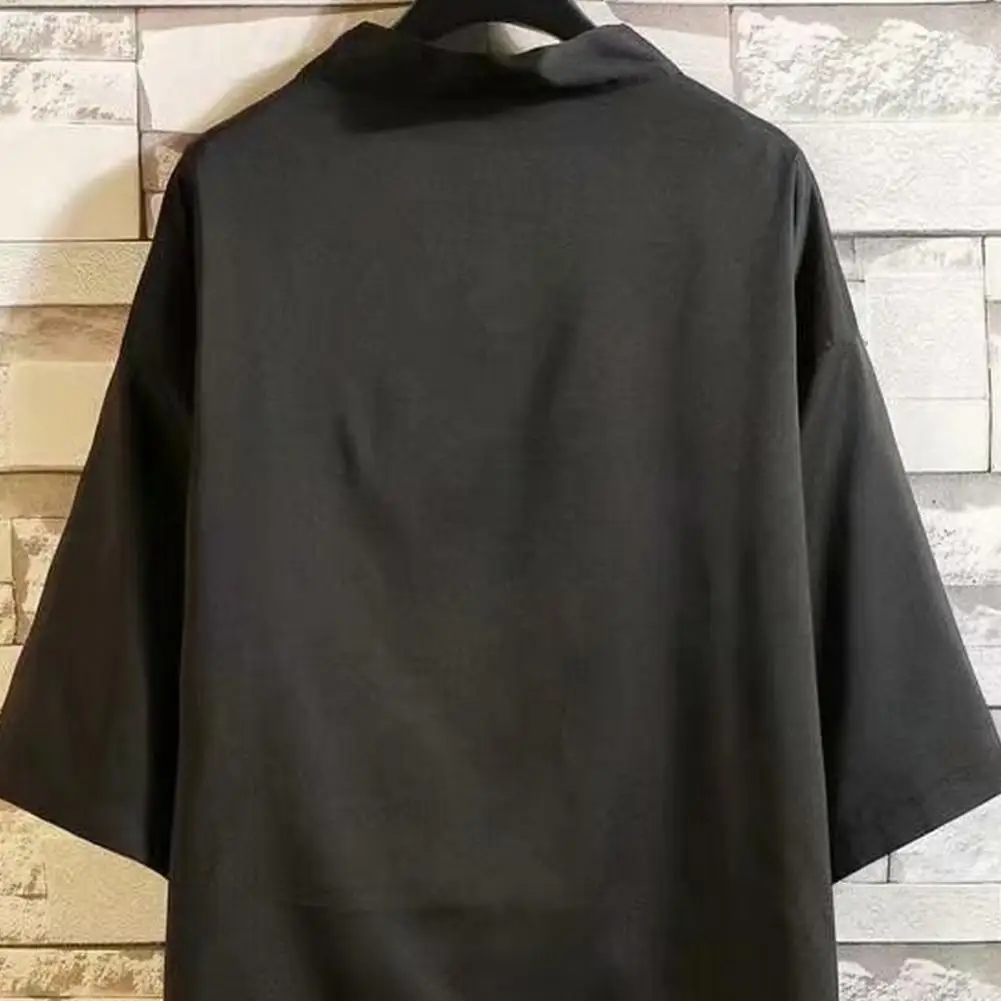 

Весенняя мужская рубашка в китайском стиле в стиле ретро, свободный кардиган с открытой строчкой, платье священника, однотонная традиционная одежда, повседневная куртка, топ