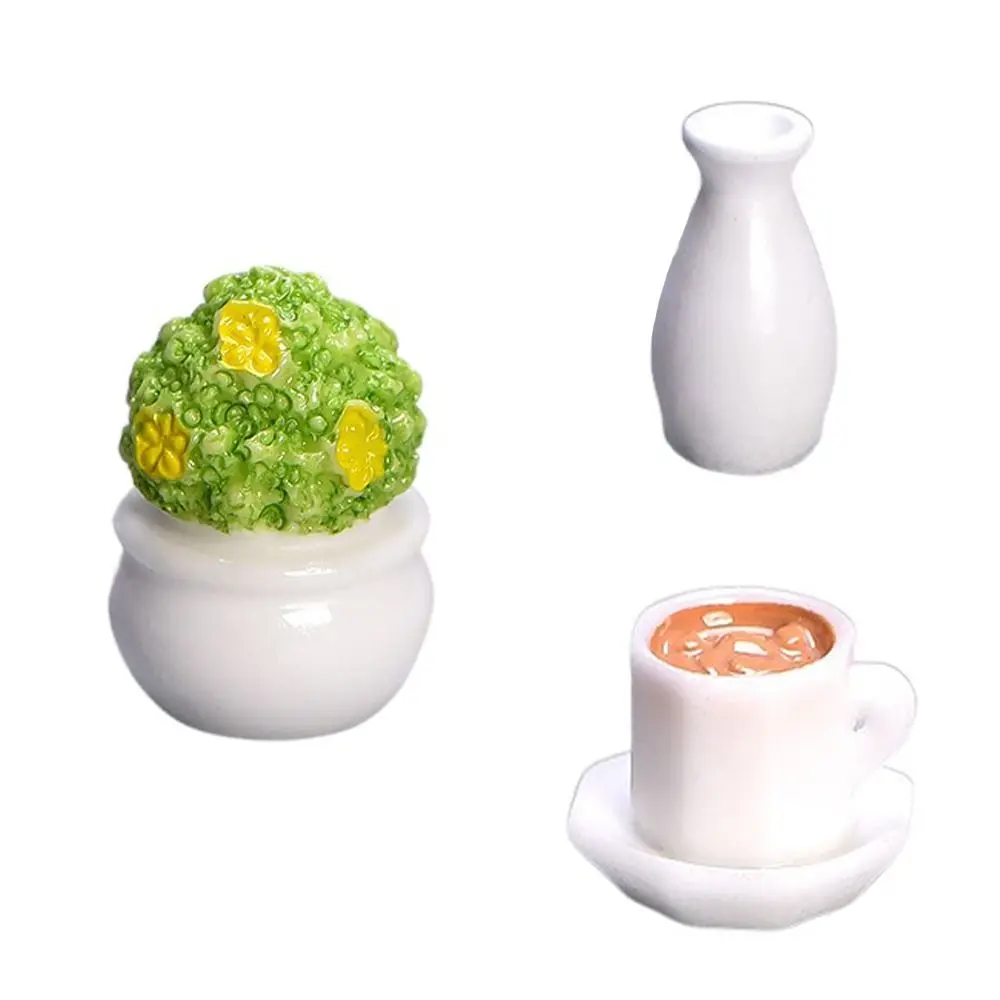 Mini vase de maison à beurre pour la décoration de la maison, fleur simplifiée, accessoire de simulation créatif, modèle de maison