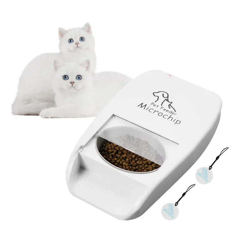 Automatic Cat Feeder Auto Cat Food Dispenser Pet Wet and Dry Food Dispenser for Small Dogs with Microchip Sensing