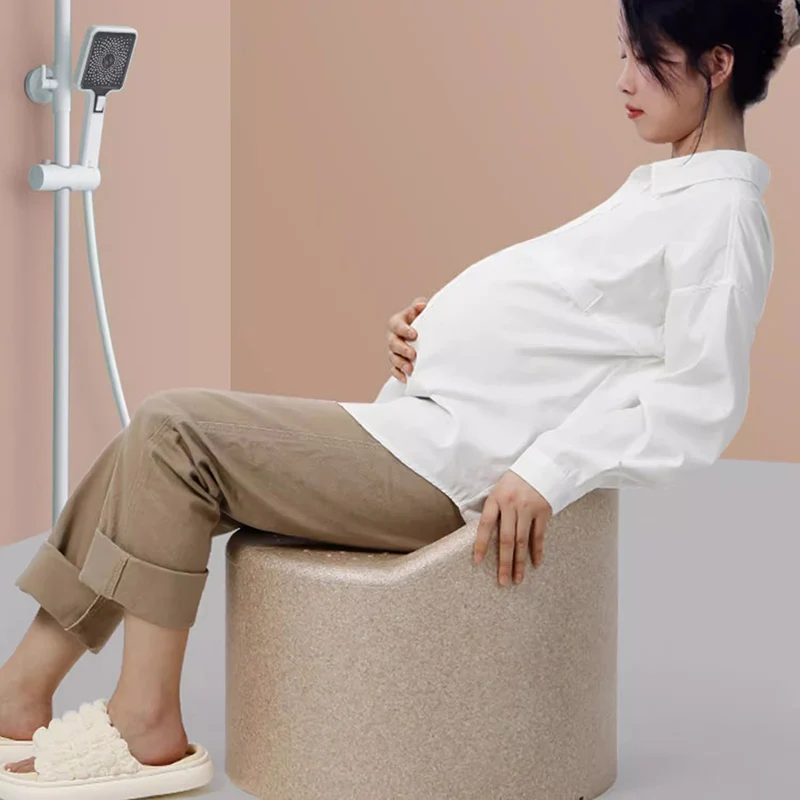 

Стул для душа, скандинавский табурет для спальни, портативный стул для ванной комнаты для пожилых людей, небольшой дизайнерский компактный табурет для сауны, мебель для ванной комнаты