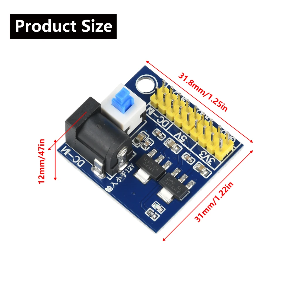 2/5PCS 3.3V 5V 12V Multi Output Voltage Conversion DC-DC 12V to 3.3V 5V 12V Step Down Power Supply Module