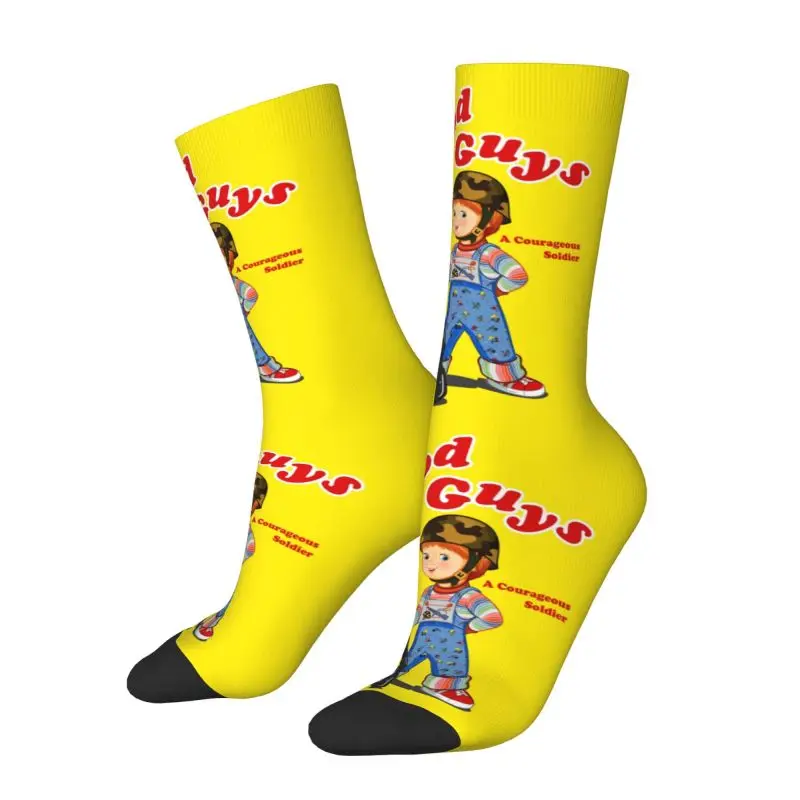 Child's Play Good Guys Fireman Men Women Crew Socks Unisex Novelty Child's Play Chucky Spring Summer Autumn Winter Dress Socks