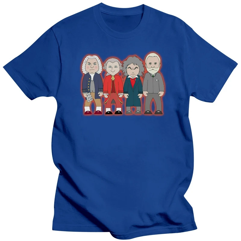 Camiseta VIPwees para hombre Composidores de música Bach Beethoven Mozart Regalo para él