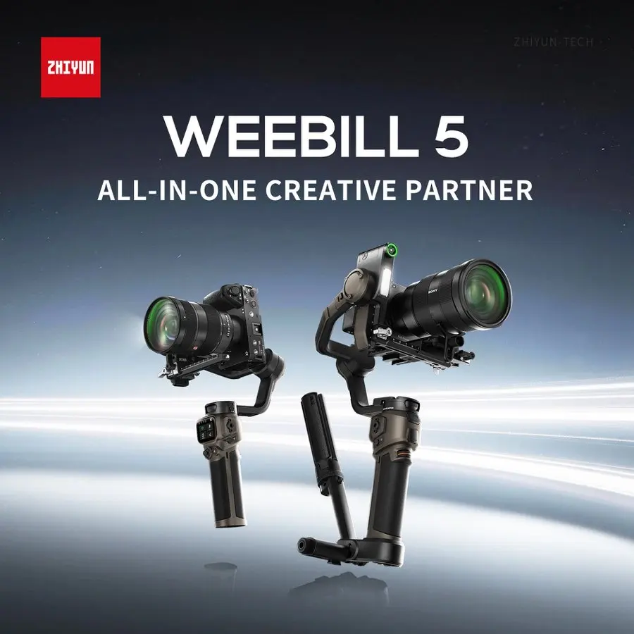 Zhiyun Weebill 5 3-Axis Handheld Gimbal Stabilizer for Sony A7 III A6600 Canon 5D4 Nikon Panasonic GH5 Mirrorless / DSLR Cameras