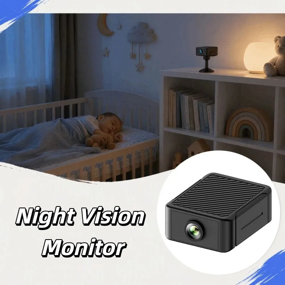 4K Resolution Security Camera Night Vision Motion Detection Mini Camera SD Storage Cloud Storage Baby Monitor Home Monitoring