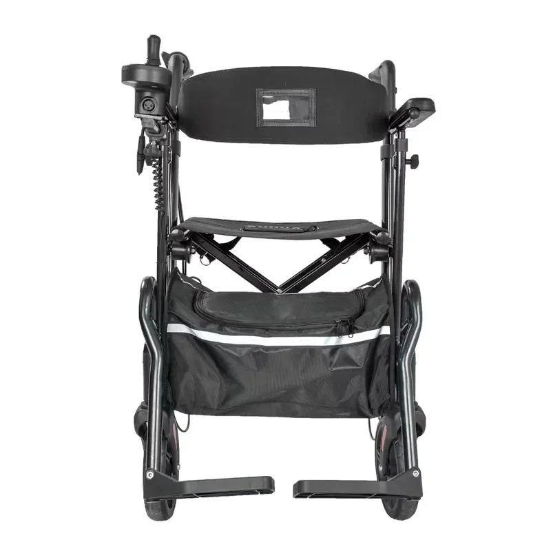 Adjustable Aluminum Alloy Walking Frame for Seniors Lightweight Foldable Mobility Aid Support Cane for Elderly Adults Durable