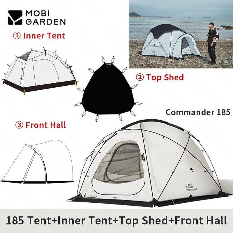 MOBI GARDEN 7.2㎡ 2-Person Dome Tent 70D Nylon