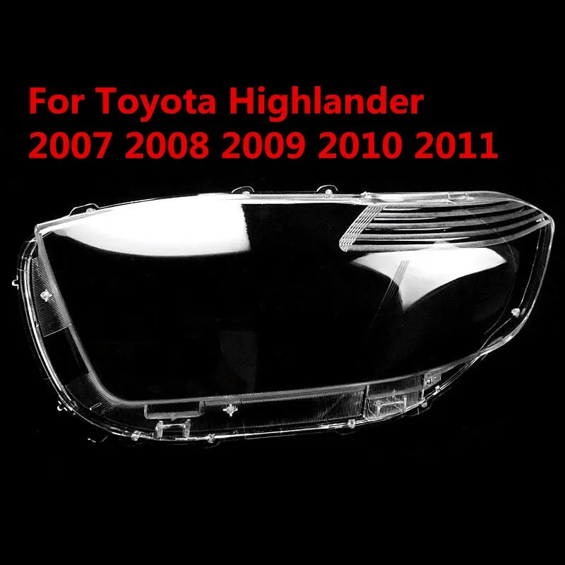 

HTTCY Крышка объектива фар, прозрачный корпус фары для Toyota Highlander 2007, 2008, 2009, 2010, 2011