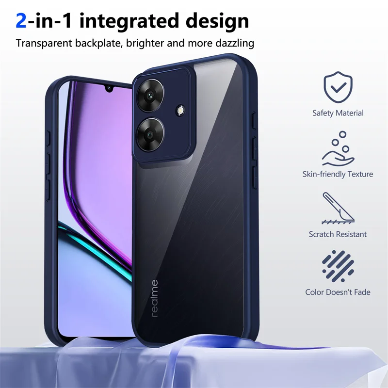 Realme Note 60 4G RMX3933 Case Shockproof Silicone Bumper Clear