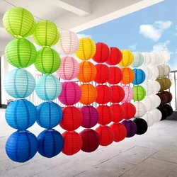 1Pcs 라운드 방수 실크 Colth 랜턴 야외 매달려 실크 lampion 그랜드 이벤트 생일 파티 웨딩 용품 12Inch/30cm
