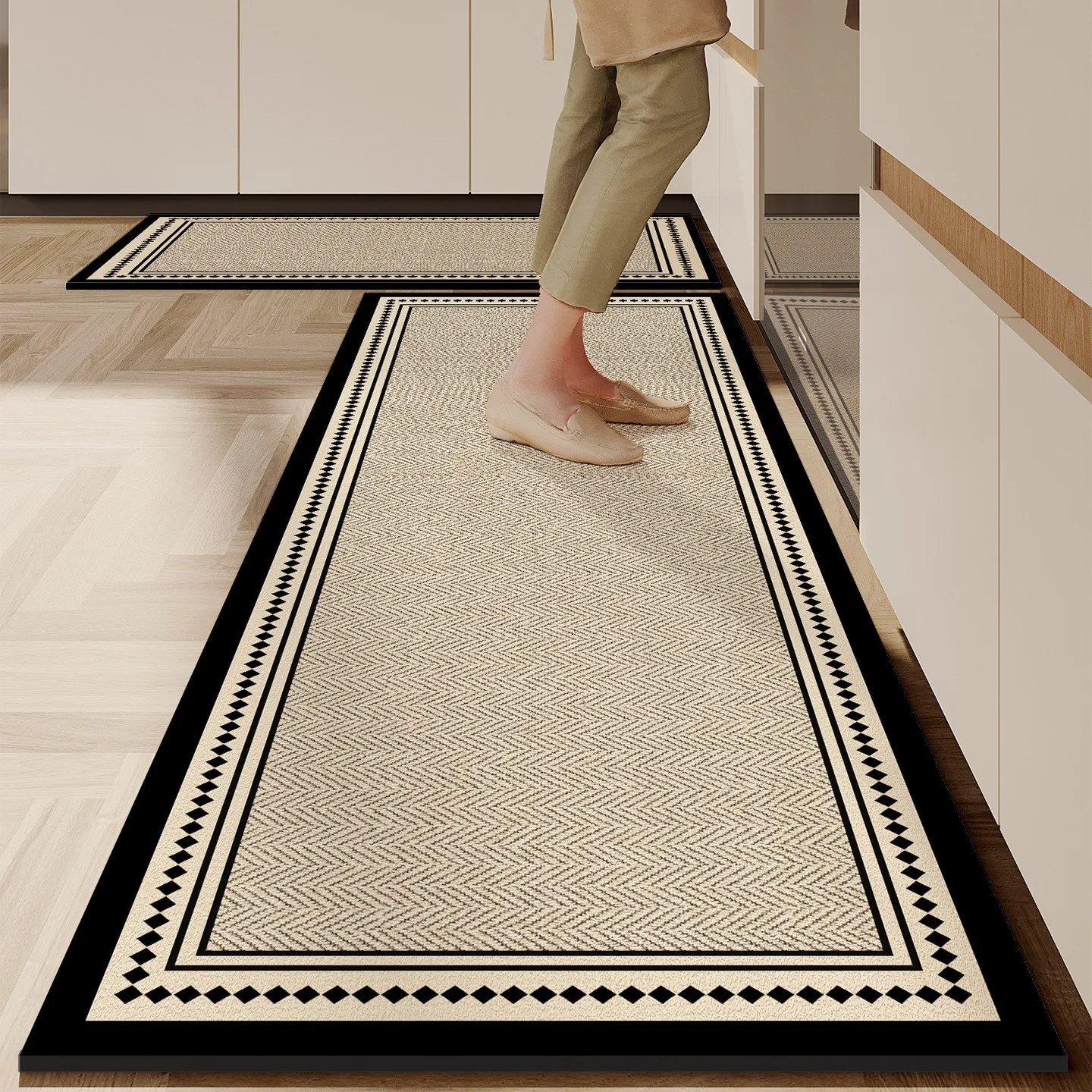 

Kitchen Floor Mat Pvc Carpet Waterproof Oil-proof Leather Long Rug Home Decor Non-slip Foot Mat שטיח למטבח 주방바닥매트