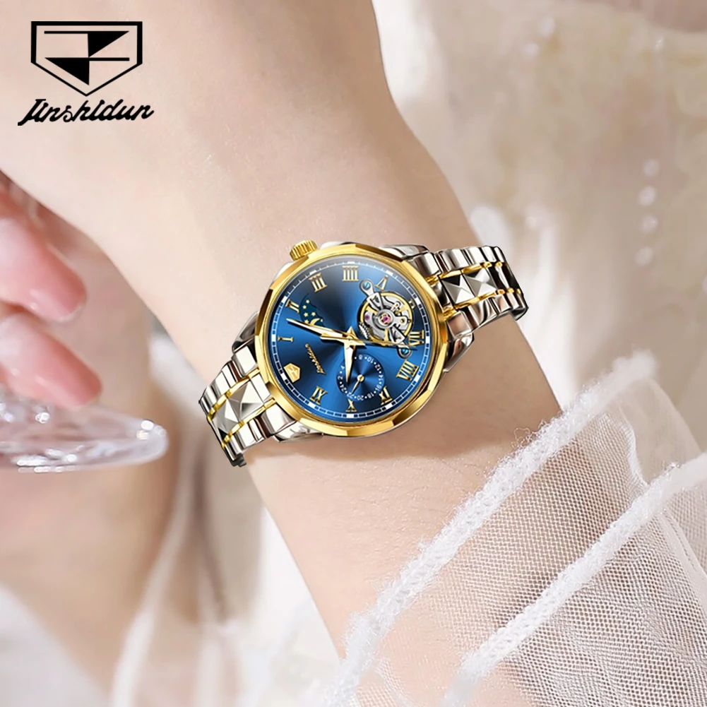 JSDUN Fashion Trend Women Wrist Watches High Quality Waterproof Automatic Women Mechanical Watch Luxury Elegant Women Watches