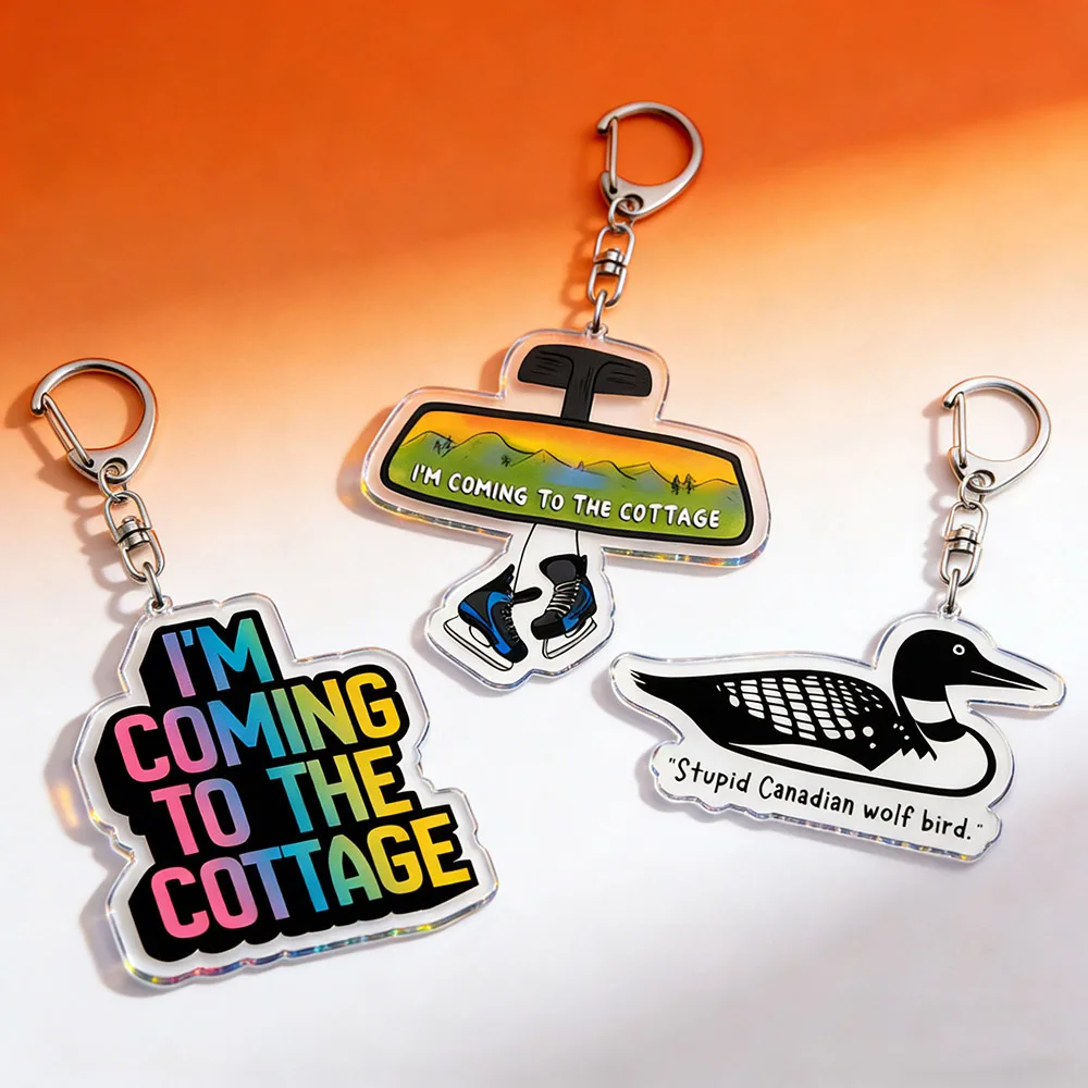 Heated Rivalry Canadian Wolf Bird /8124 / Hollander Rozanov / I'm Coming To The Cottage / We Didn't Even Kiss Keychain
