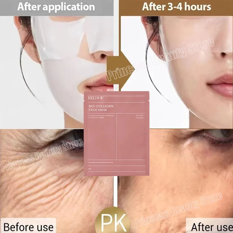 Bio Collagen Face Mask Shrink Pores Deep Hydrating Overnight Mask Moisturizing Refreshing Brightening Face Skin Care