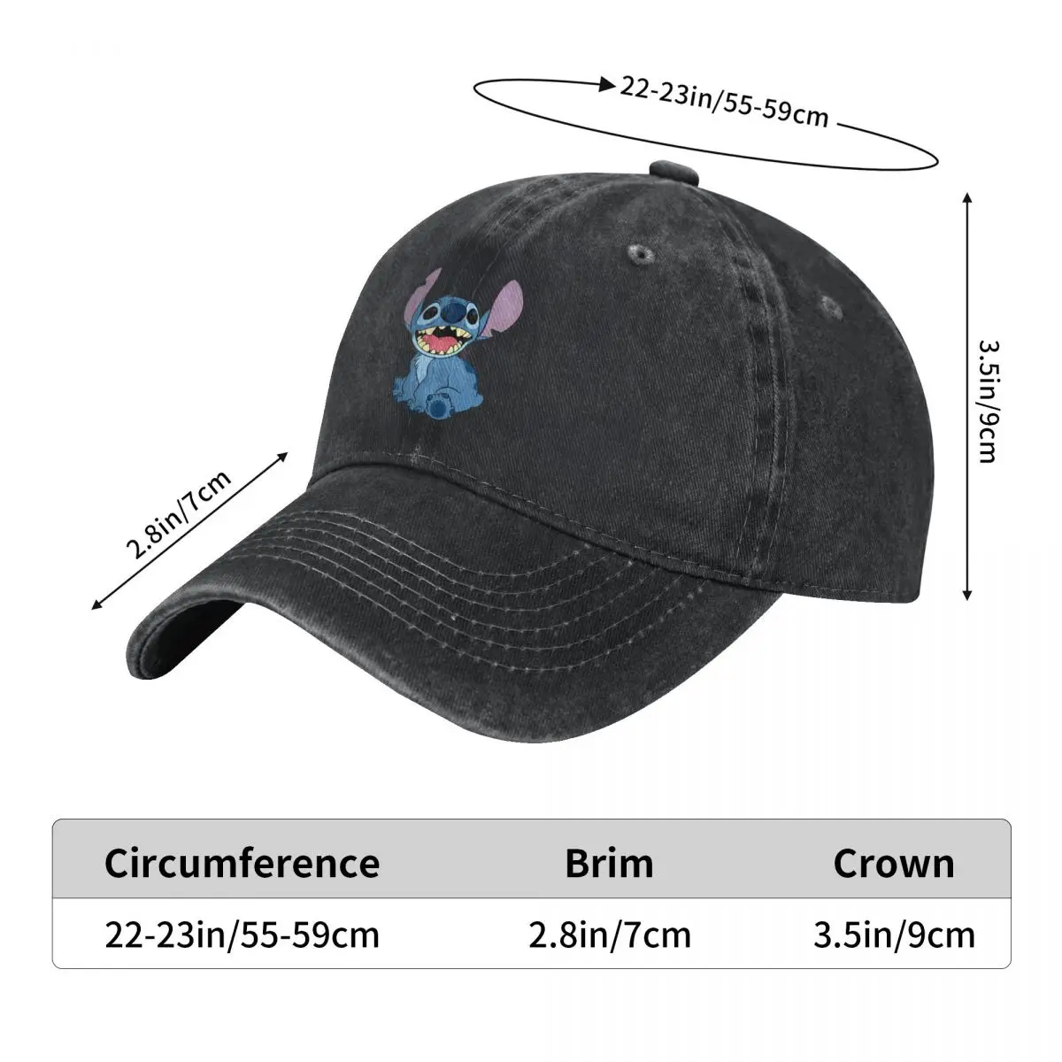 Lilo And Stitch Sitting Baseball Cap Men Women Sunshade Trucker Dad Hat Summer Casual Outdoor Sun Baseball Caps