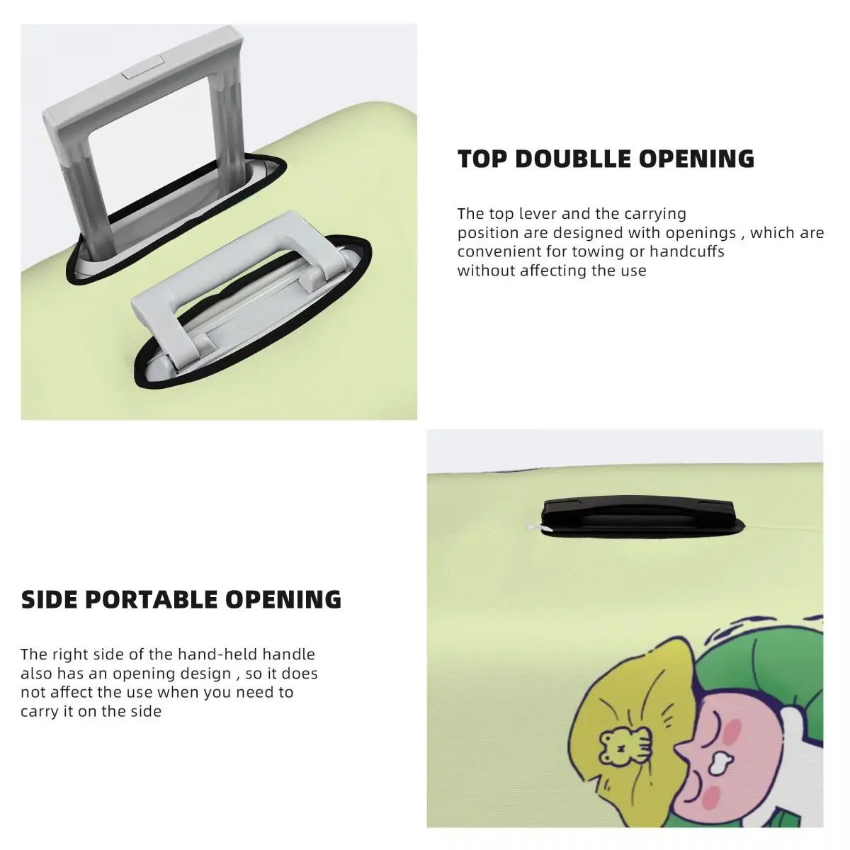 مخصص K-Kakaoed Apeach غطاء الأمتعة حامي مضحك حقيبة سفر الغطاء الواقي لمدة 18-32 بوصة #4