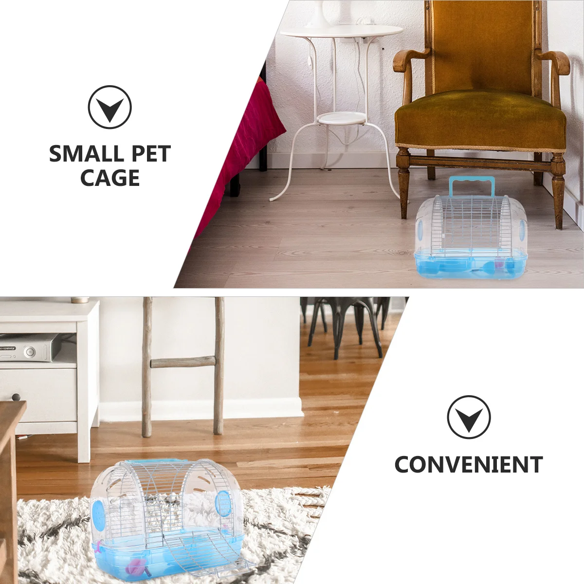 

Transparent Hamster Pet Nest Strong Durable Safe Materials Easy Clean Comfortable Bed Cage Squirrel Chinchilla Supplies