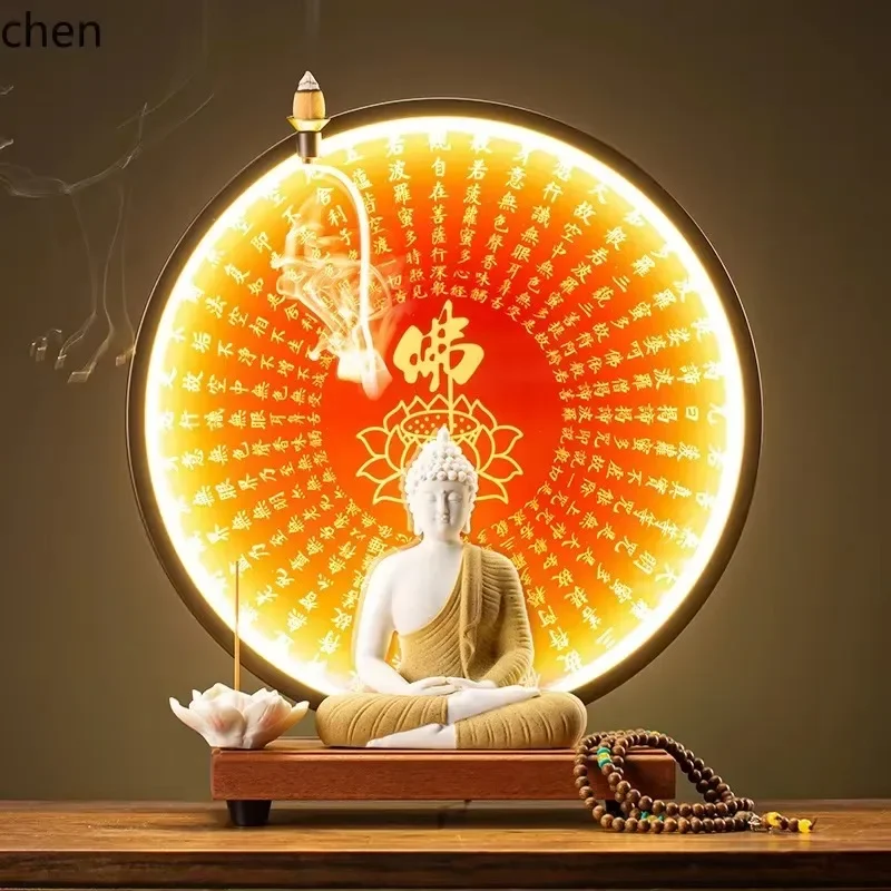 FX-1    ceramic sakyamuni buddha tathagata amitabha  home  decoration living room entrance backflow incense ornament