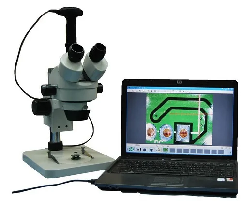 Factory Direct Sales 5MP 0.7X-4.5X Optical Zoom  Digital Microscope Camera with Measurement Function for PCB Inspection