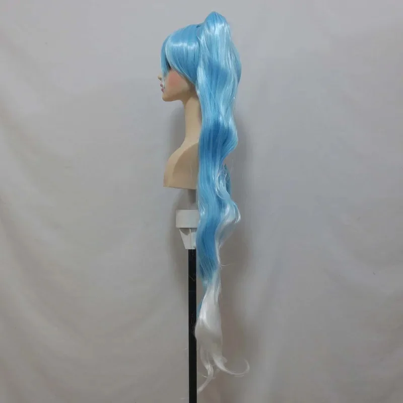 le-cool-women-アニメ-vocaloid-ミク-コスプレ-ロングライトブルーグラデーションホワイト-クリップオンダブルポニーテールウィッグ-tu8