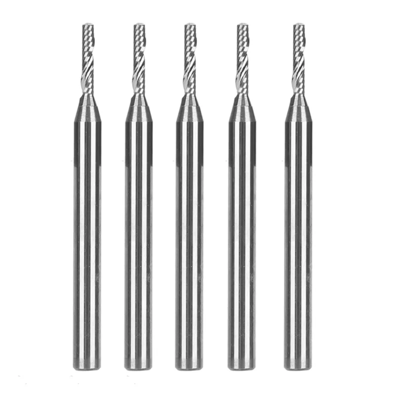 

5Pcs Milling Cutter Metal Single Blade End Spiral Set CNC Router Bit Engraving Tool