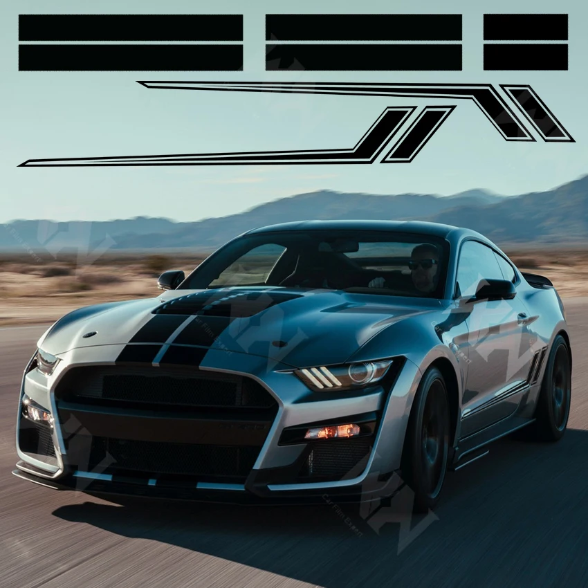 

Наклейки для автомобилей Ford Mustang GT, индивидуальная модификация, спортивные наклейки, декор для кузова, виниловые наклейки, аксессуары