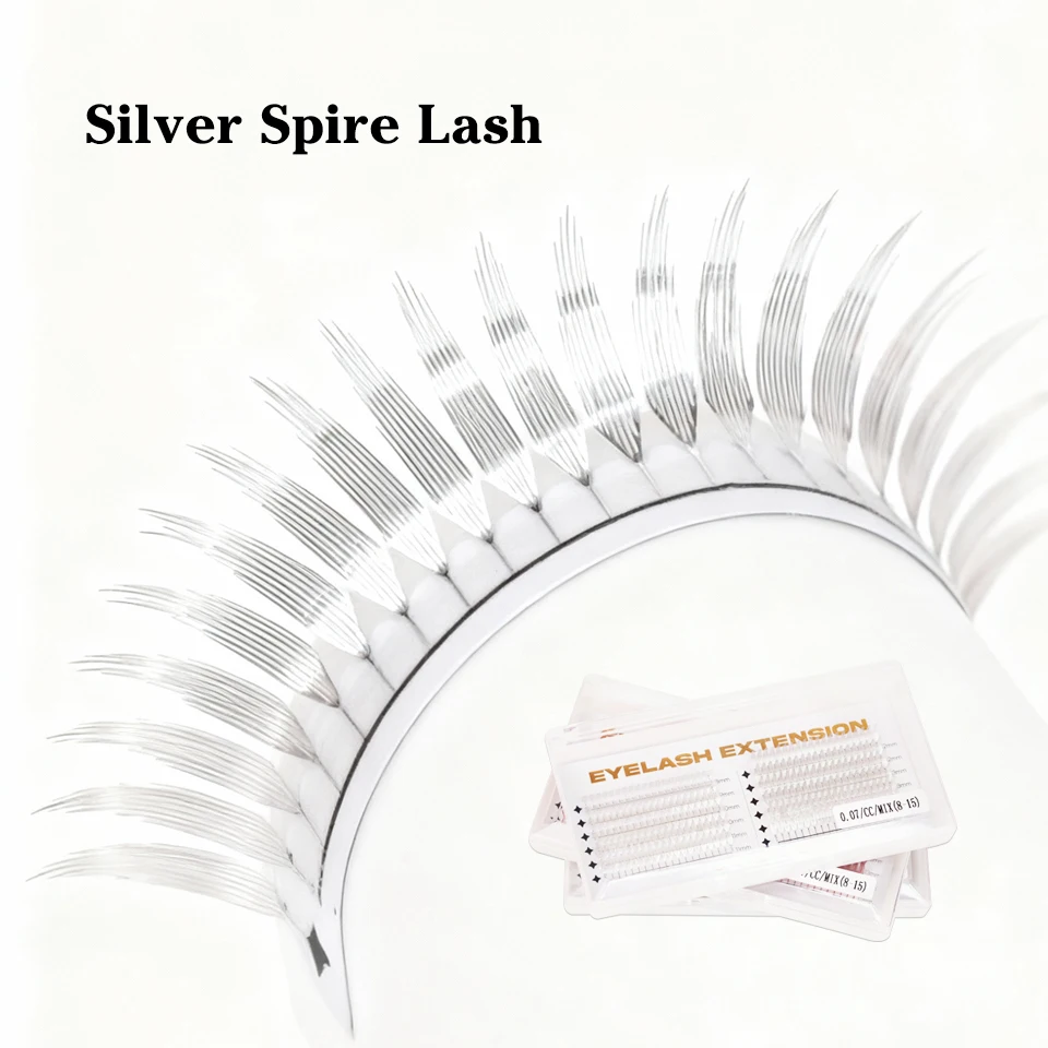 AGUUD Kerst Kleur Klatergoud Wimpers Mode Glanzend Rood Zilver Comic Spits Wimperverlenging Holografische Veer Anime Lash Klatergoud