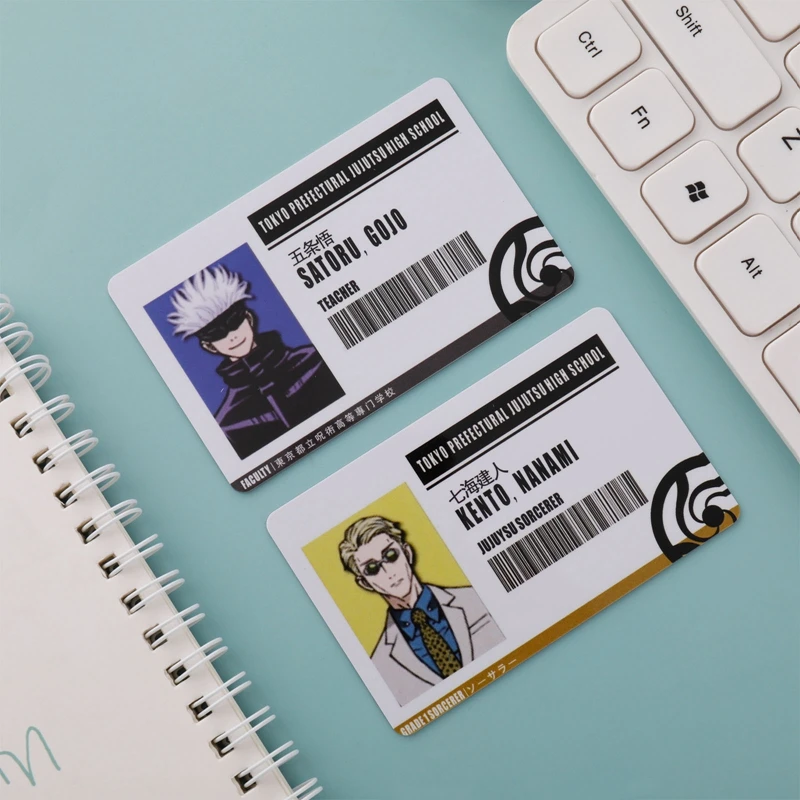 Japanese Anime Jujutsu Kaisen Figures YUJI Megumi Gojo Yuta Student ID Card Animation PVC Name Cards For Fans Gift Cosplay