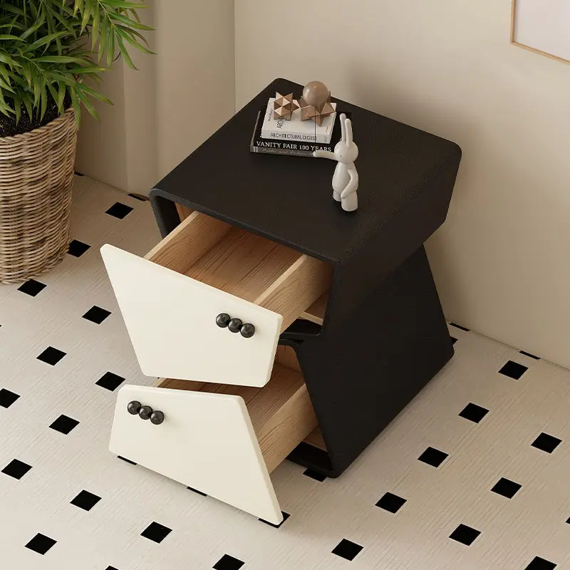 Modern Nightstand - Minimalist Solid Wood Bedside Table