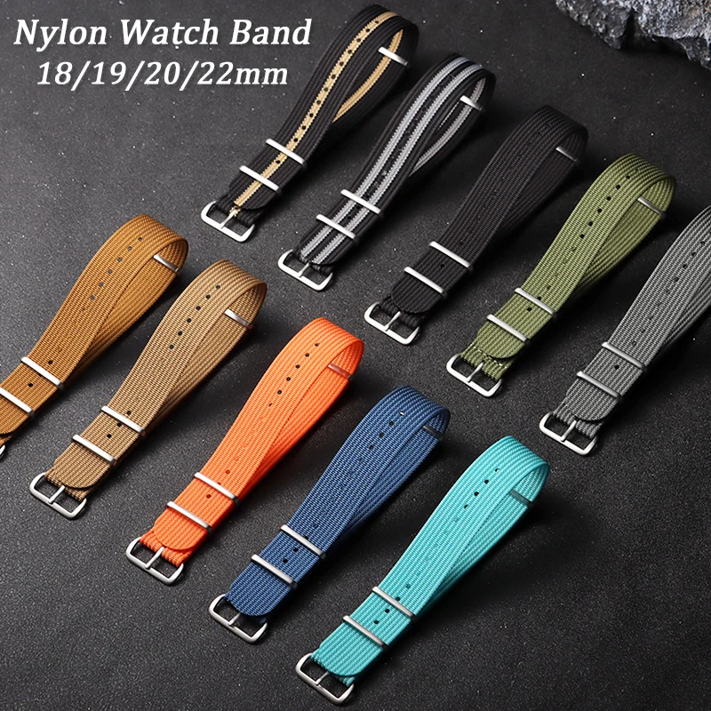 18 مللي متر 19 مللي متر 20 مللي متر 22 مللي متر النايلون حزام (استيك) ساعة مضلع حزام لهواوي ساعة GT3/4/5 ل Seiko ل أوميغا مضفر سوار معصمه الرياضة