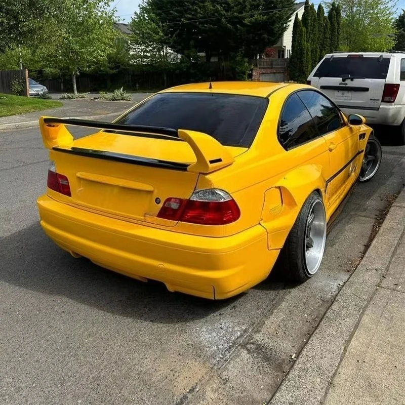 SW for 3 Series E46 E36 4-Door Body Kit Upgrade with Widebody Fenders Wheel Arches Trunk Spoiler New Lip Separator Bumper - view 5