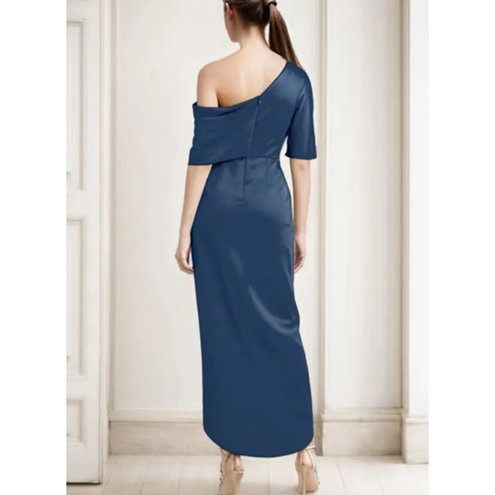 Elegant One Shoulder Evening Dresses Women Mermaid Sexy Split Elegant Wedding Guest Party Dresses Women New Formal Cocktail Gown