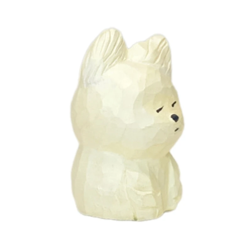 Quaint Puppys Figure Hand Carveds for Interior