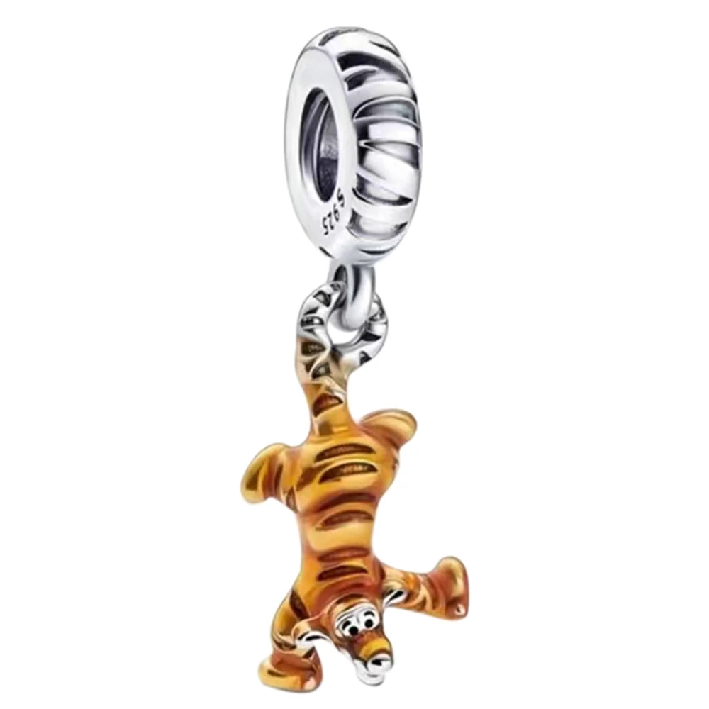 Fit Original Pandora Charms Bracelet 925 Sterling silver Disney  tiger  Winnie Pendant Charm Beads DIY Women Jewelry