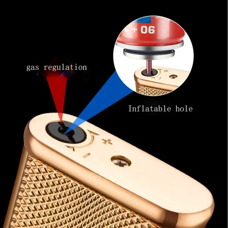 New Turbo Gas Windshield Direct Burning Metal Portable Rocker Lighter Home Kitchen Gas Stove Outdoor Camping Barbecue Gift