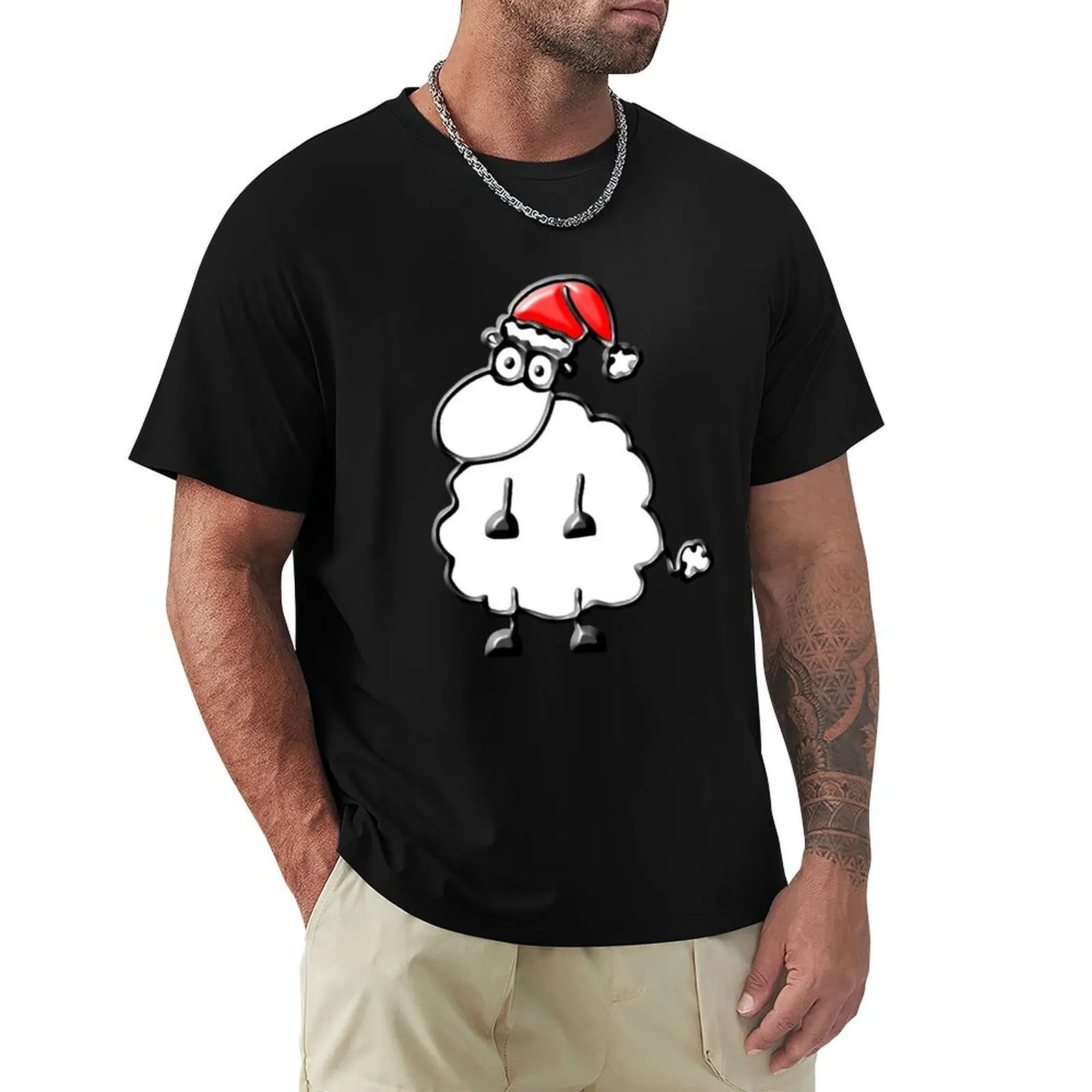 

Christmas sheep T-Shirt fashion shirts Short sleeve tee korean fashion quick-drying funny t shirts men