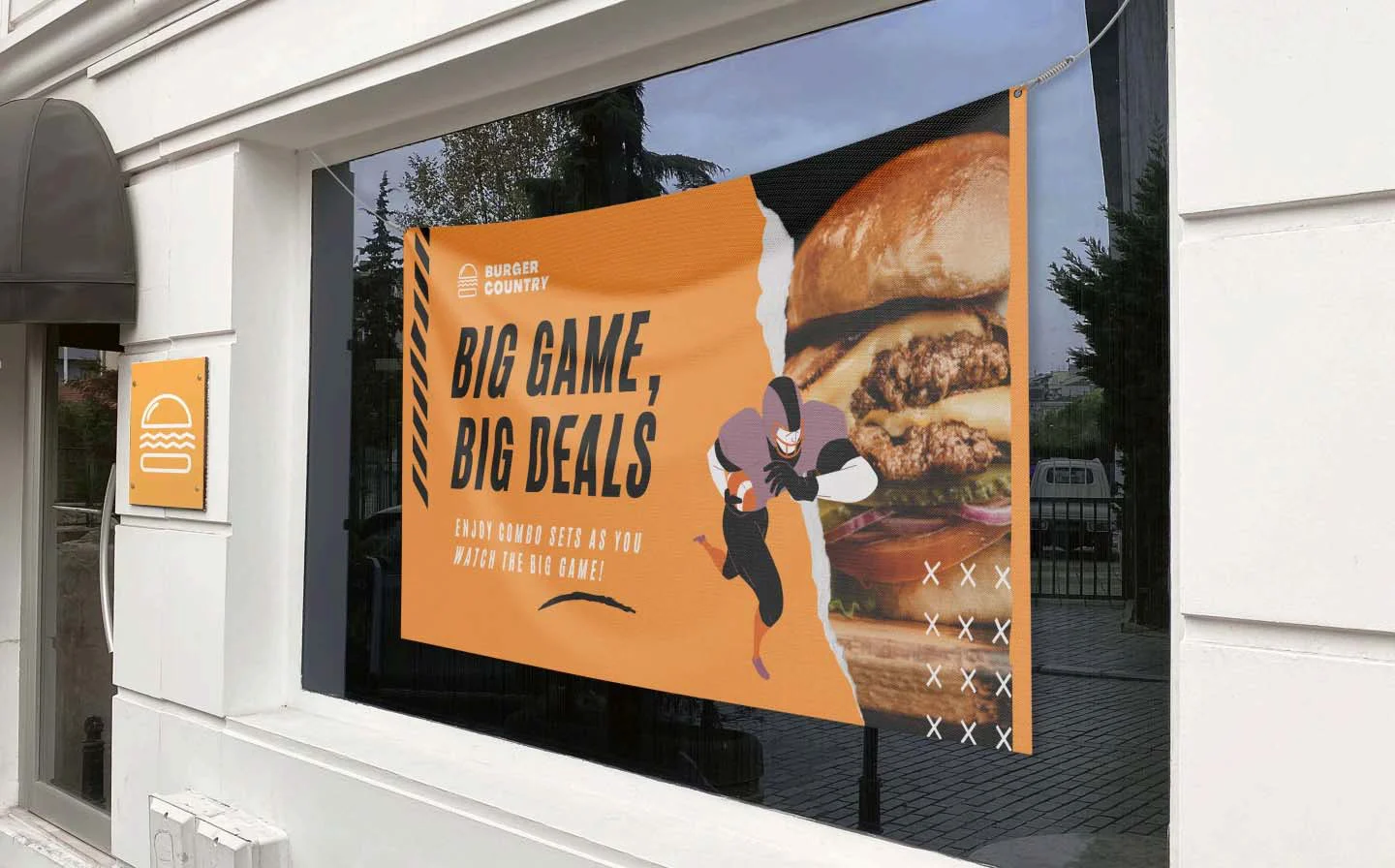 Custom Big Hanging Banner Printing with Sales Discount Color Text Logo QR Custom Indoor Banner Outdoor Banne Personalized Banner