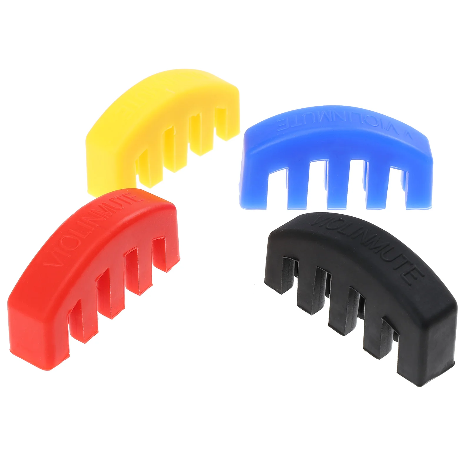 

4pcs Violin Practice Mute Silencers for 4/4 Fiddles Rubber Material Lightweight Portable Long Service Life GiftPurple Sordina