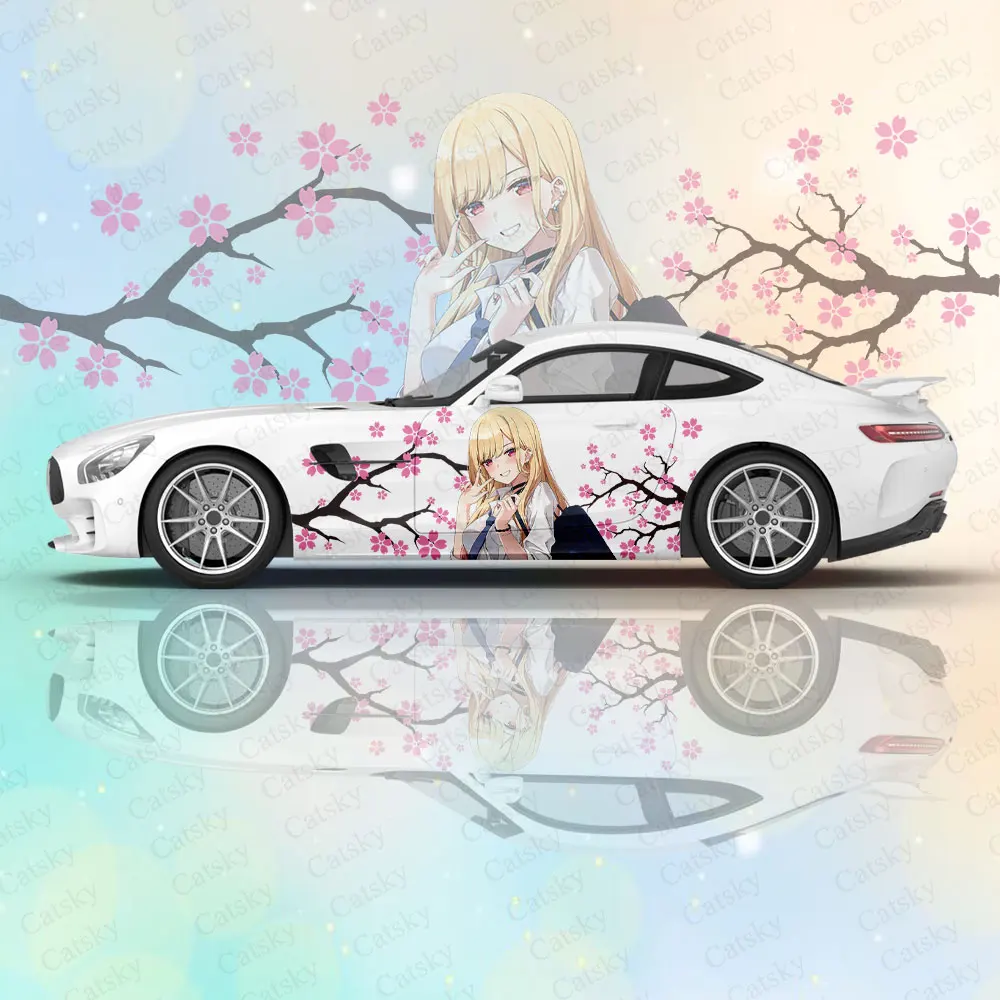 Kitagawa Marin Car Body Stickers Anime Itasha Vinyl Car Side Decal Sticker Car Sticker Automotive Decor Film