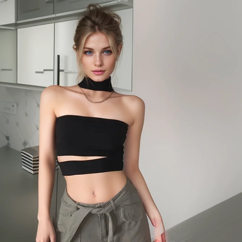 

Halter Tops Women's Camisole Slim Sexy Summer Sleeveless Solid Color