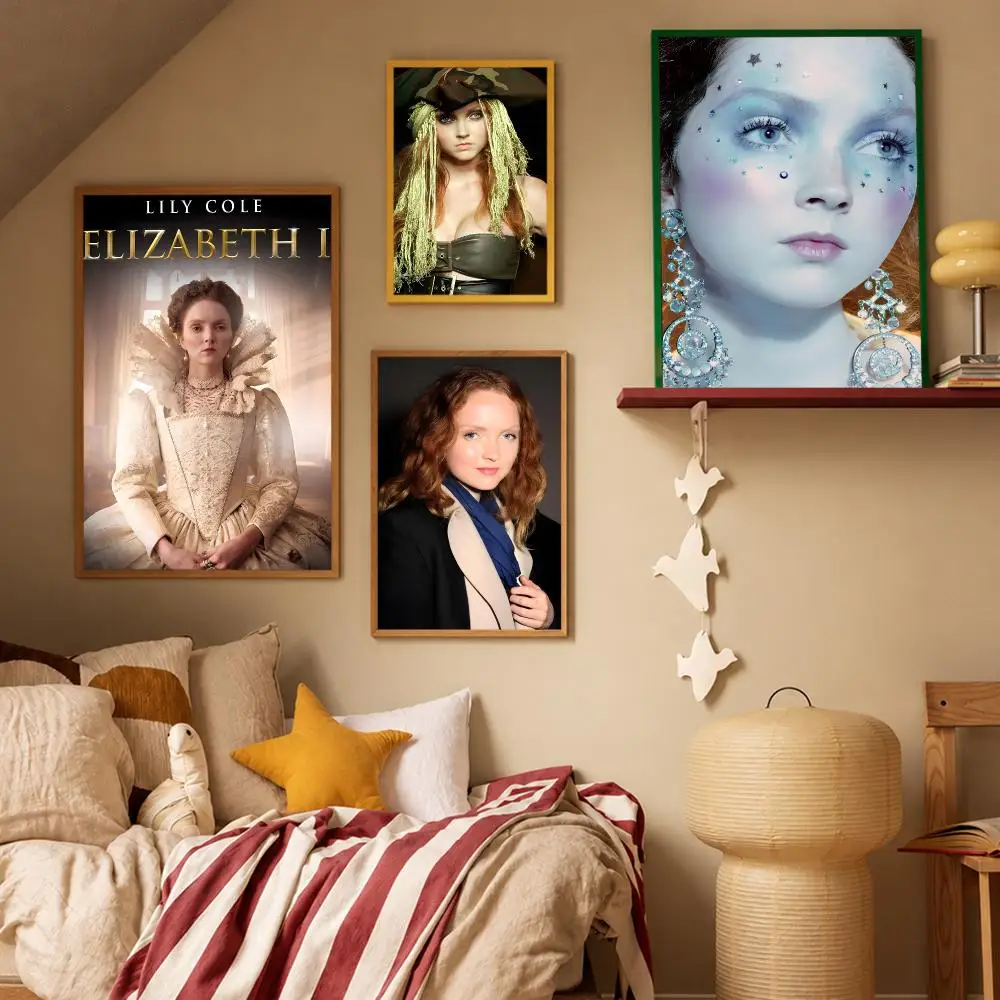 Model Fashion Lily Cole Poster HD Waterproof Wall Art Posters Self Adhesive Bedroom Living Room Home Decor Gift