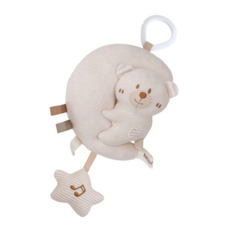 سرير بيبي شماعات مع موسيقى مهدئة القطن العضوي الكرتون أفخم حشرجة الموت لمقعد السيارة الترفيه التحفيز الحسي 15UB