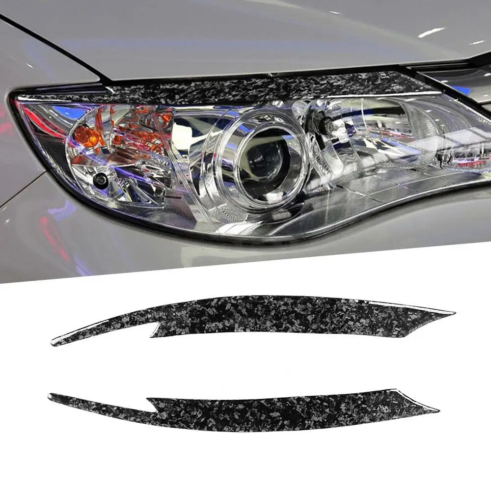 

2PCS/Set Front Lamp Eyebrow Headlight Covers Forged Carbon for Subaru WRX 10th 2008-2011 Car Lamp Eyelids