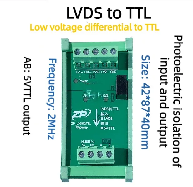 Imagem -02 - Conversor Diferencial de Baixa Tensão Lvds para Rs422 Lvds para Ttl Conversor de Baixa Tensão Diferencial para Ttl