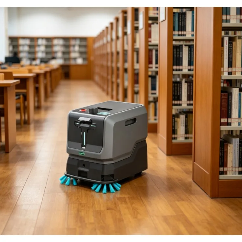 Robotic Scrubber Integrated Water Tank Floor Washing Disinfecting Robot Intelligent Obstacle Avoidance Low Noise For Office