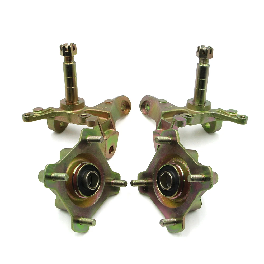 1 Set Steering Strut Knuckle Spindles with 110mm*4 Stud Wheel Hub Fit For China 200cc 250cc 300cc Loncin ATV UTV Buggy Quad Bike