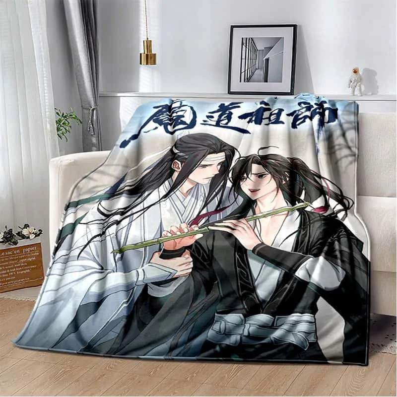 3D Anime Grandmaster of Demonic Cultivation Flannel Soft Throw Blanket Mo Dao Zu Shi Lightweight Warm Sofa Bed Travel Quilt Bed