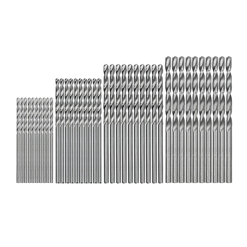 40 Stuks Hogesnelheidsstalen Bouwboor Set Gereedschap Mini Boor Hss Bit 0.5Mm-2.0Mm Rechte Schacht Pcb Boor Bits Set