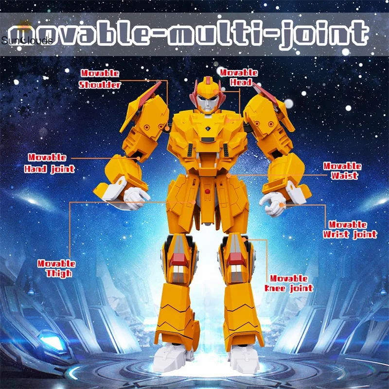 Jouets figurines robot, figurine jaune abrasive de 10 pouces, jouets animaux déformables pour enfants à partir de 6 ans