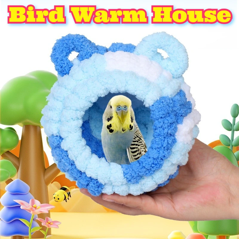 

Bird Warm House Cotton Thickened Insulation Winter Sleeping Nest Overwinter Cozy Bed Cage Accessories Parrots Finches Budgies